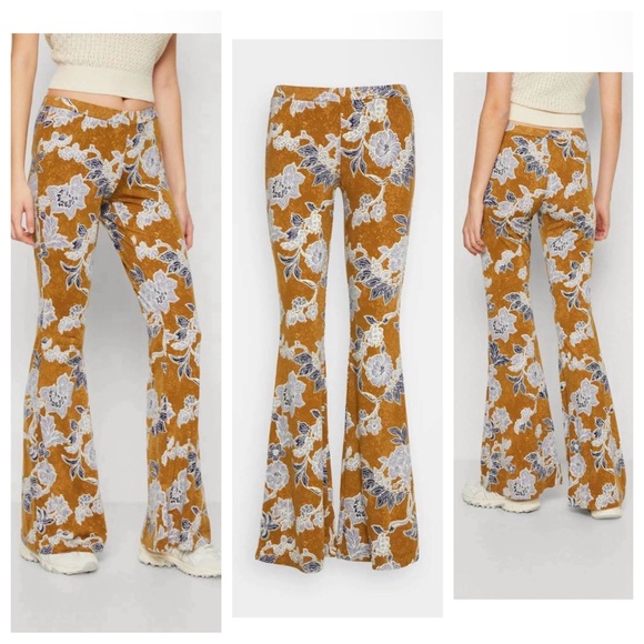 Free People Floral Make a Statement Flare Pants - Picture 3 of 9